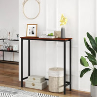Narrow Console Table 29.5" Slim Entryway Table Sofa Stand Hallway Shelf for Hallway Bedroom Living Room Foyer Canyon Walnut