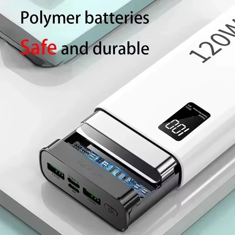 Oneplus 50000mAh High Capacity Power Bank120W Super Fast Charging Portable External Battery Powerbank For iphone Samsung Huawei