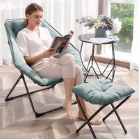 Folding Lounge Chair Recliner for Indoor Outdoor Balcony Patio Garden Comfortable Relaxation Nap Home Office Living Room