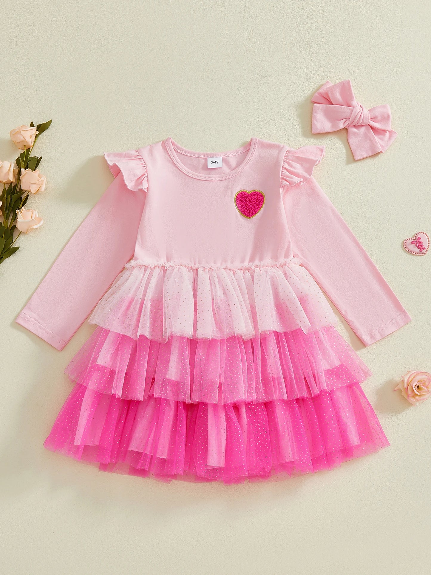 Adorable Baby Girls Valentine s Day 2 Piece Set with Heart Print Long Sleeve Top and Leggings Matching Headband Included