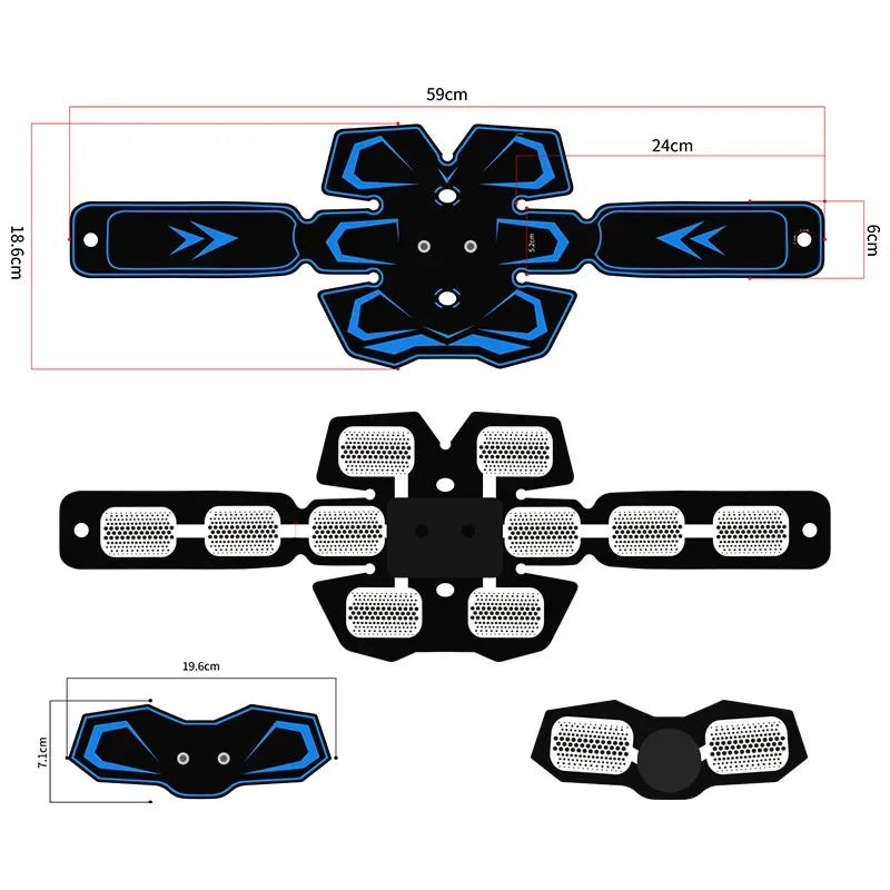 EMS Abdominal Training Device LED Display Ab Sport Exercise Belt USB Rechargeable Ab Workout Equipment Machine for Men and Women