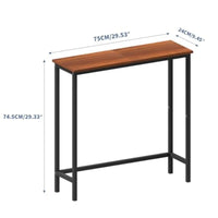 Narrow Console Table 29.5" Slim Entryway Table Sofa Stand Hallway Shelf for Hallway Bedroom Living Room Foyer Canyon Walnut
