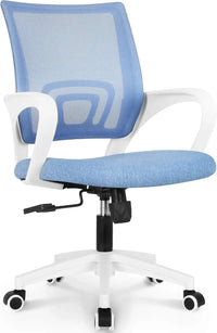 NEO CHAIR Black Mesh Gaming Office Chair Mid Back Lumbar Support Adjustable Height Swivel For Home Computer Desk Task