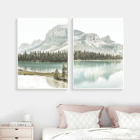 3pcs/set frameless Canvas Painting 3Pcs/Set Natural Scenery Poster Wall Canvas Painting Nordic Mountain Lake Landscape Painter H