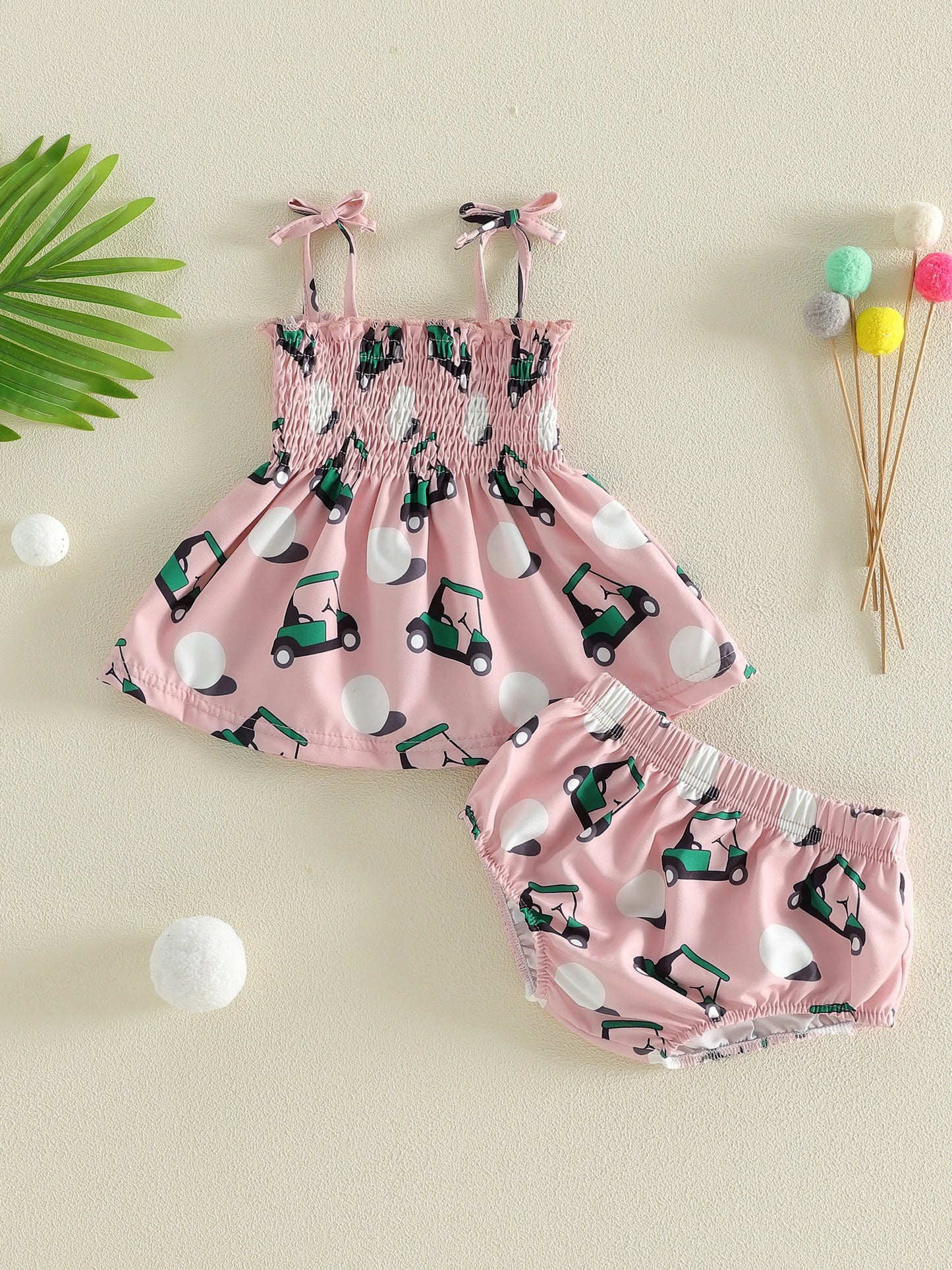 Toddler Girls Tank Top and Shorts Set Sleeveless Floral Print Camisole with Ruffle Hem Shorts Summer Outfit for Kids