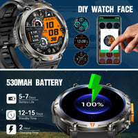 EIGIIS KE3 2025 New Bluetooth Call smartwatch for men Full Touch Screen With Health Monitor heart rate Flashlight Smart watch