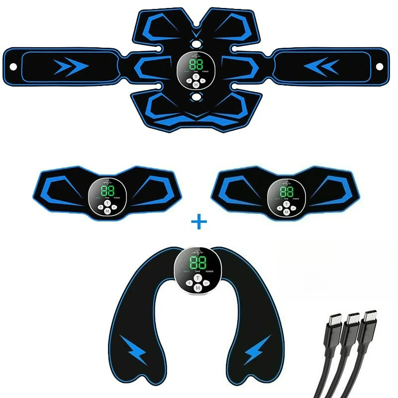 EMS Abdominal Training Device LED Display Ab Sport Exercise Belt USB Rechargeable Ab Workout Equipment Machine for Men and Women