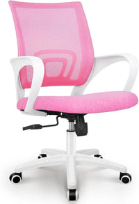NEO CHAIR Black Mesh Gaming Office Chair Mid Back Lumbar Support Adjustable Height Swivel For Home Computer Desk Task