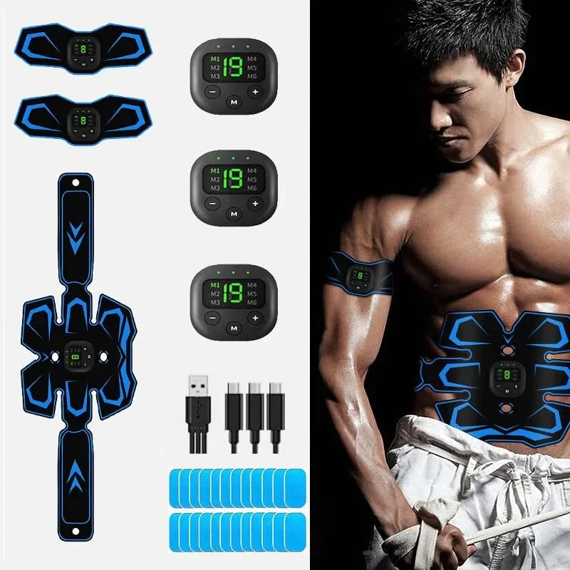 EMS Abdominal Training Device LED Display Ab Sport Exercise Belt USB Rechargeable Ab Workout Equipment Machine for Men and Women