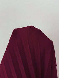 Burgundy V-Neck Ruffle Sleeve Pleated A-Line Maxi Dress with Waist Tie