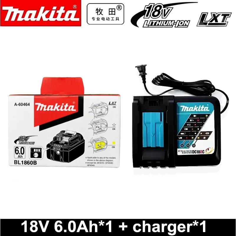 Makita 18V battery5.0Ah 6.0Ah power tool battery BL1860B BL1850B rechargeable battery for All Cordless Power Tool Accessories
