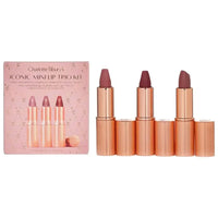 Mini Lipstick Trio 3 Pieces Travel Friendly Lip Color Assorted Shades Cosmetic Beauty Set