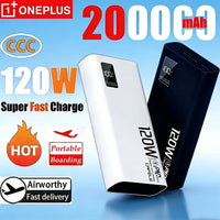 Oneplus 50000mAh High Capacity Power Bank120W Super Fast Charging Portable External Battery Powerbank For iphone Samsung Huawei