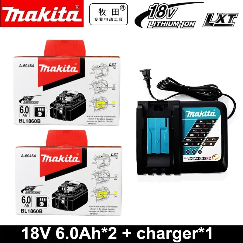 Makita 18V battery5.0Ah 6.0Ah power tool battery BL1860B BL1850B rechargeable battery for All Cordless Power Tool Accessories