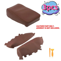 Leather Console Lid  Armrest & Door Panel Cover Brown For Toyota Avalon 2013-2018 Auto Interior Microfiber Leather Trim Cover