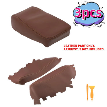 Leather Console Lid  Armrest & Door Panel Cover Brown For Toyota Avalon 2013-2018 Auto Interior Microfiber Leather Trim Cover
