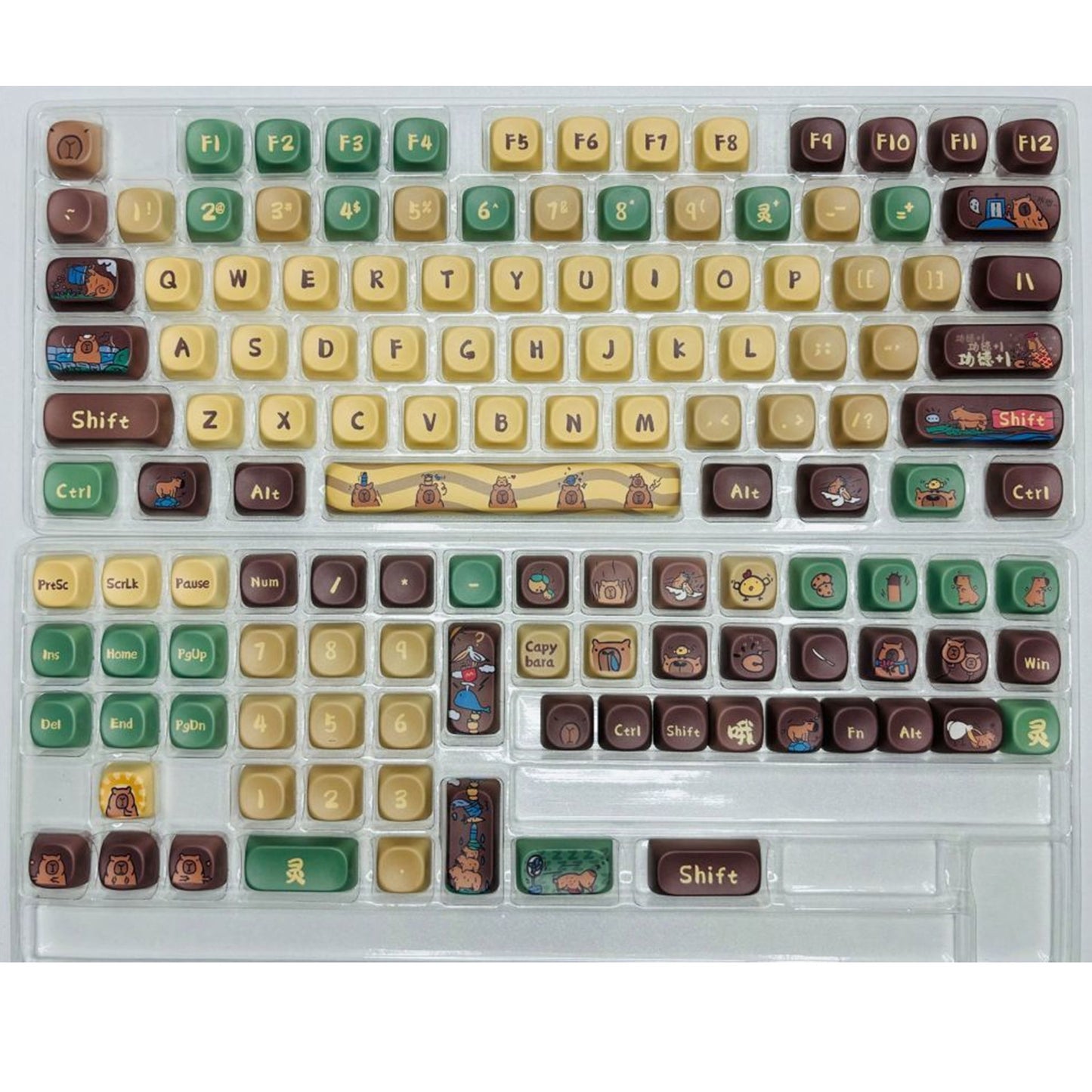 Capabala PBT Girl MOA Height Mechanical Keyboard Keycaps 130 Key Set